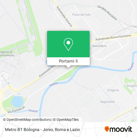 Mappa Metro B1 Bologna - Jonio