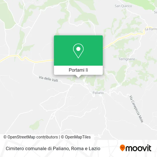Mappa Cimitero comunale di Paliano