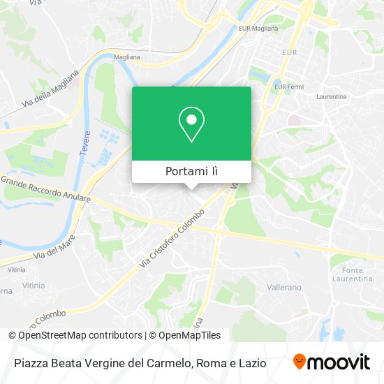Mappa Piazza Beata Vergine del Carmelo