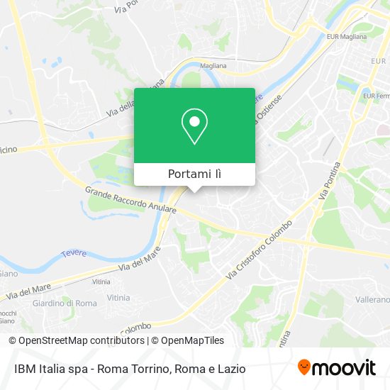 Mappa IBM Italia spa - Roma Torrino