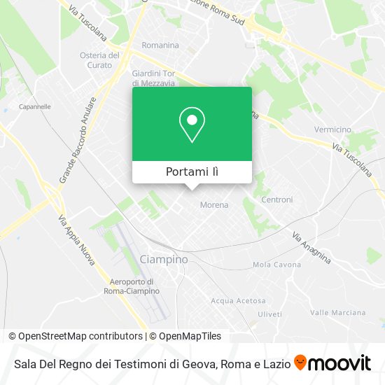 Mappa Sala Del Regno dei Testimoni di Geova