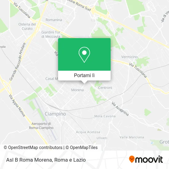 Mappa Asl B Roma Morena