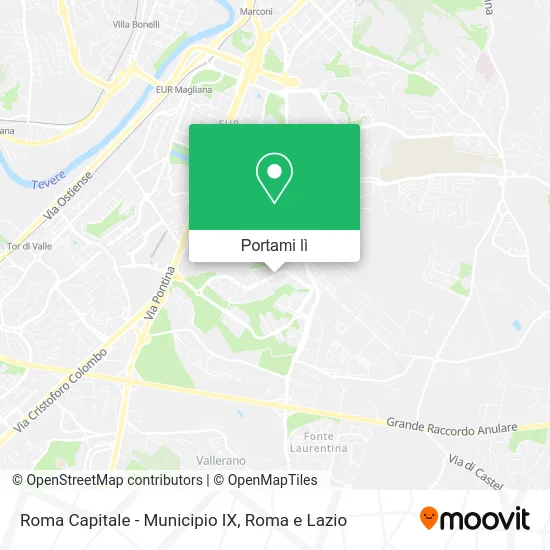 Mappa Roma Capitale - Municipio IX