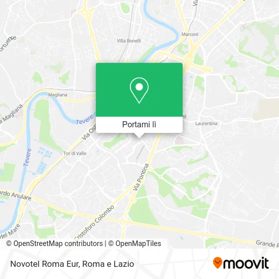 Mappa Novotel Roma Eur