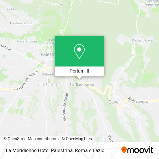 Mappa La Meridienne Hotel Palestrina