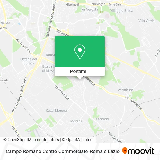 Mappa Campo Romano Centro Commerciale