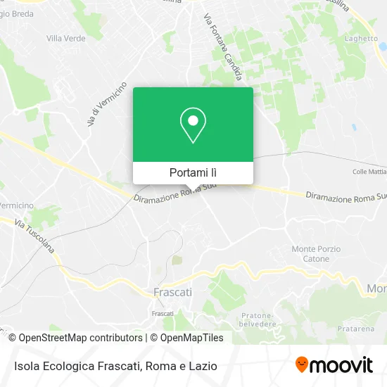 Mappa Isola Ecologica Frascati
