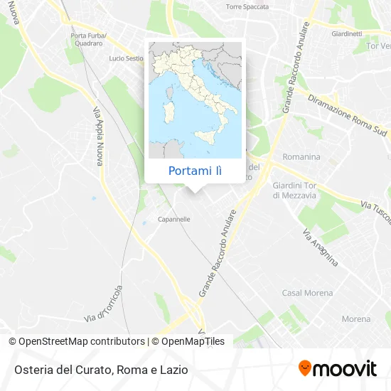 Mappa Osteria del Curato