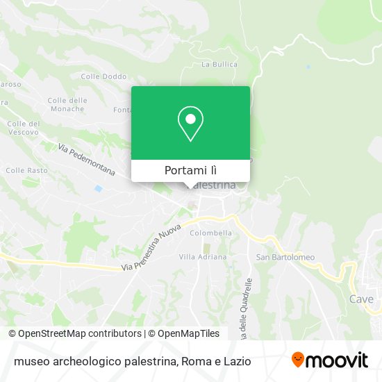 Mappa museo archeologico palestrina