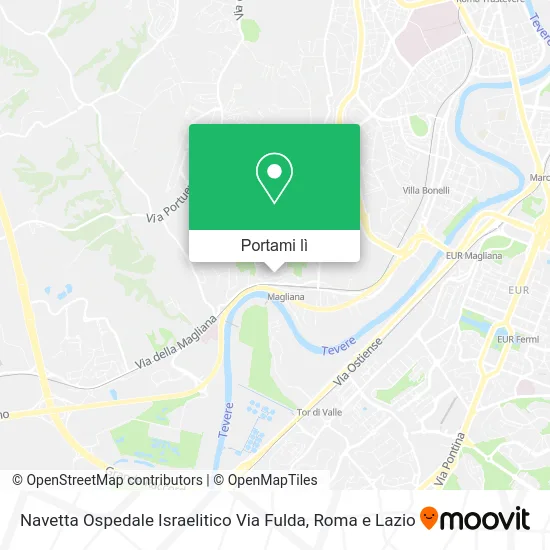 Mappa Navetta Ospedale Israelitico Via Fulda