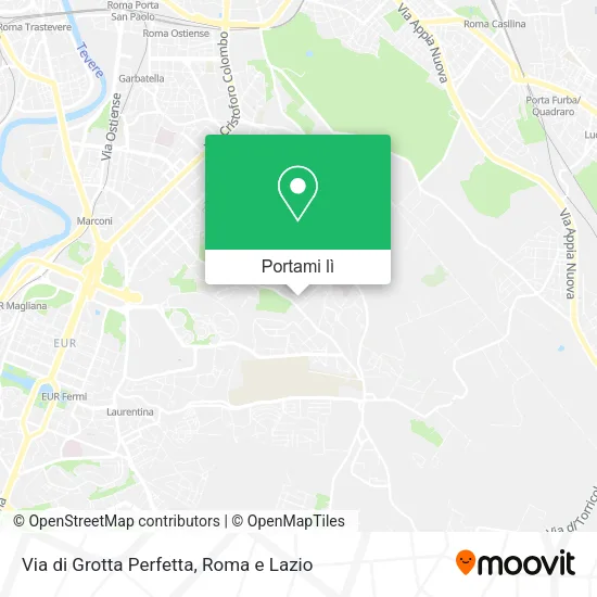 Mappa Via di Grotta Perfetta