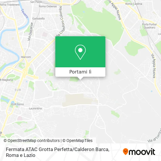 Mappa Fermata ATAC Grotta Perfetta / Calderon Barca
