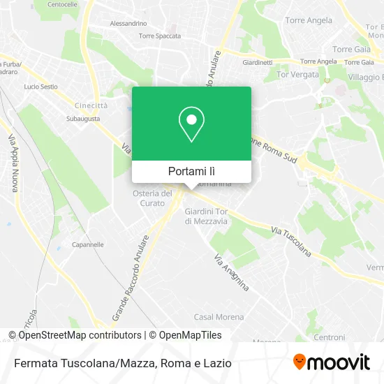 Mappa Fermata Tuscolana/Mazza