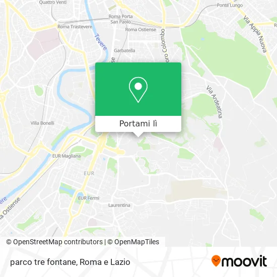 Mappa parco tre fontane