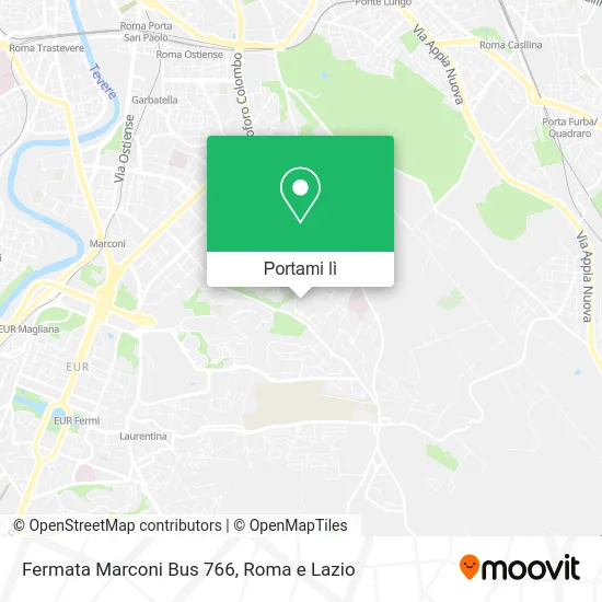 Mappa Fermata Marconi Bus 766