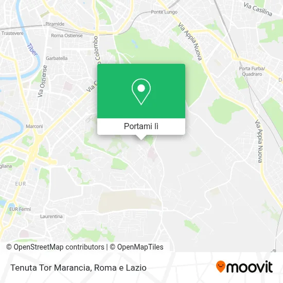 Mappa Tenuta Tor Marancia