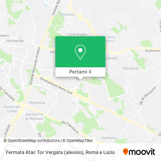 Mappa Fermata Atac Tor Vergata (alessio)