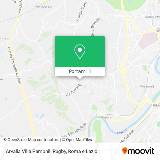 Mappa Arvalia Villa Pamphili Rugby