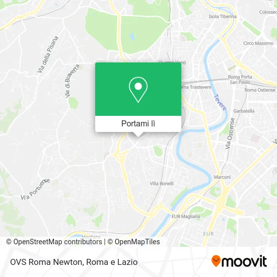 Mappa OVS Roma Newton