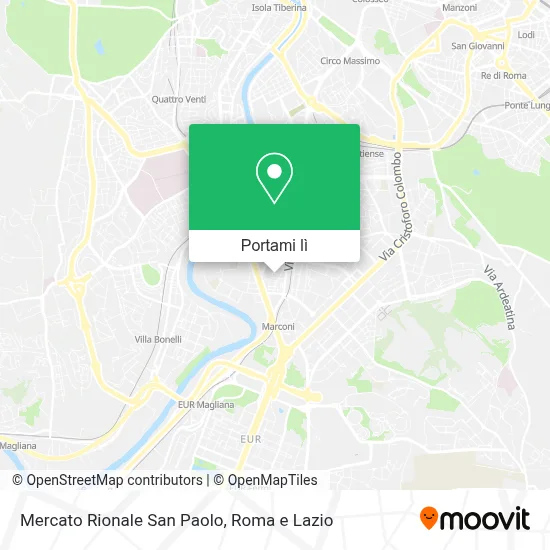 Mappa Mercato Rionale San Paolo