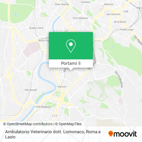 Mappa Ambulatorio Veterinario dott. Lomonaco