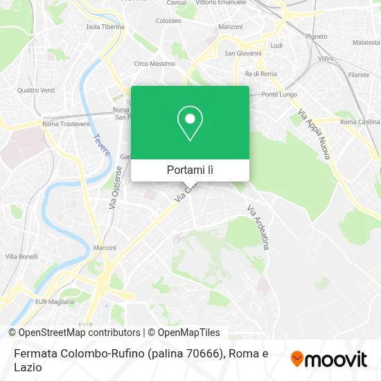 Mappa Fermata Colombo-Rufino (palina 70666)