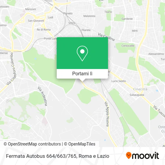 Mappa Fermata Autobus 664/663/765