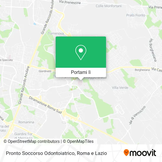 Mappa Pronto Soccorso Odontoiatrico