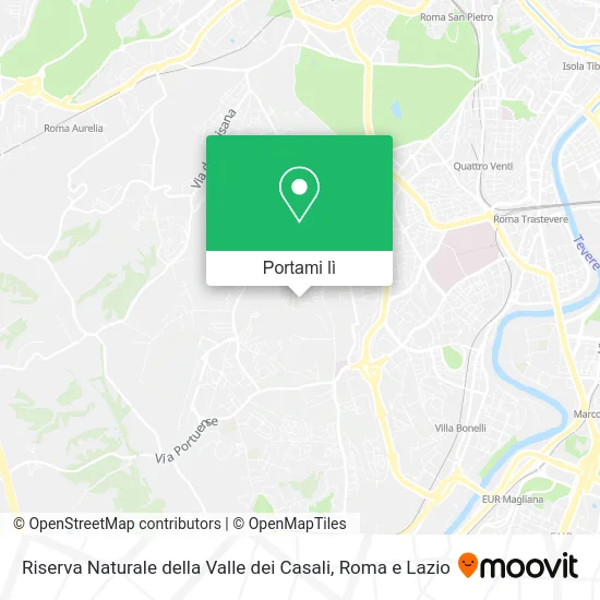 Mappa Riserva Naturale della Valle dei Casali