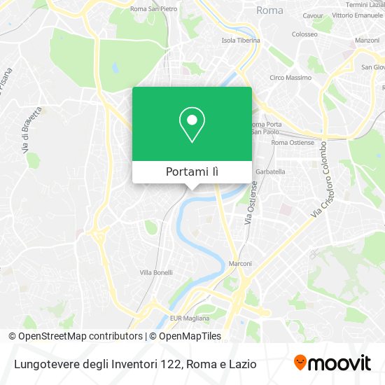 Mappa Lungotevere degli Inventori 122