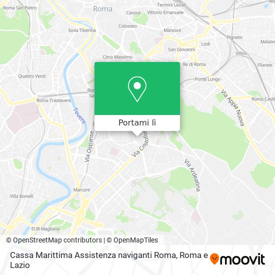 Mappa Cassa Marittima Assistenza naviganti Roma