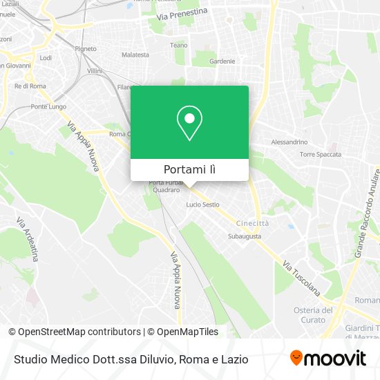 Mappa Studio Medico Dott.ssa Diluvio