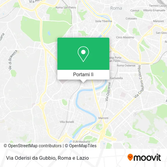 Mappa Via Oderisi da Gubbio