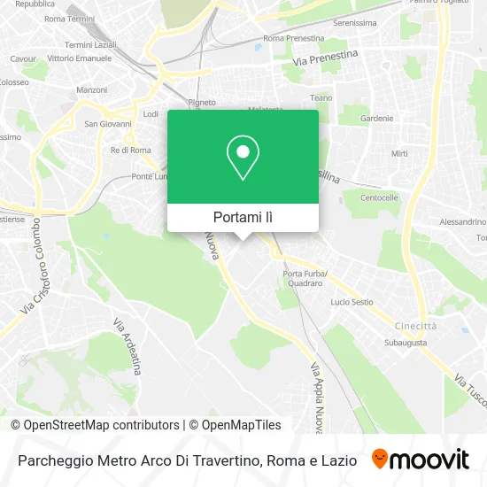 Mappa Parcheggio Metro Arco Di Travertino