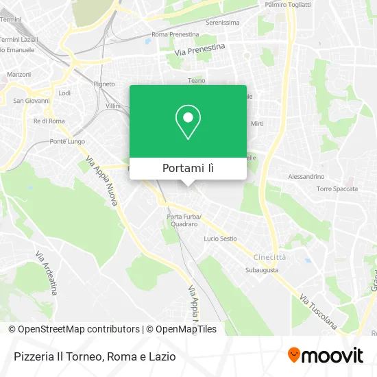 Mappa Pizzeria Il Torneo