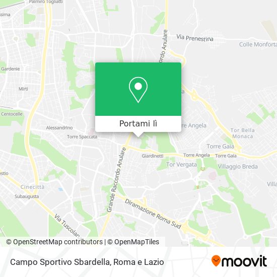 Mappa Campo Sportivo Sbardella