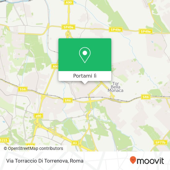 Mappa Via Torraccio Di Torrenova