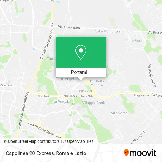 Mappa Capolinea 20 Express