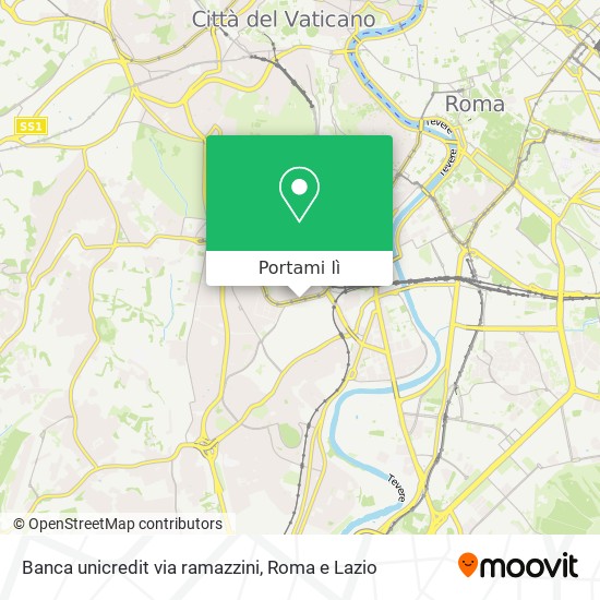 Mappa Banca unicredit via ramazzini