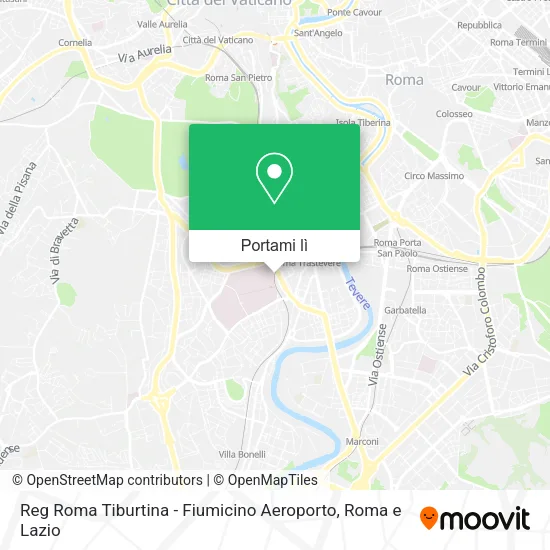 Mappa Reg Roma Tiburtina - Fiumicino Aeroporto