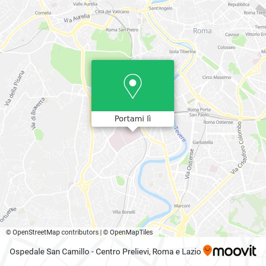 Mappa Ospedale San Camillo - Centro Prelievi