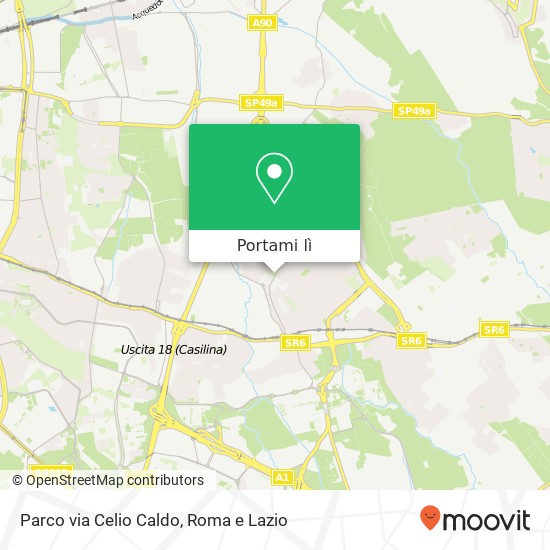 Mappa Parco via Celio Caldo