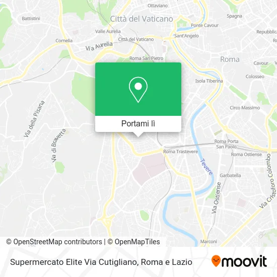 Mappa Supermercato Elite Via Cutigliano
