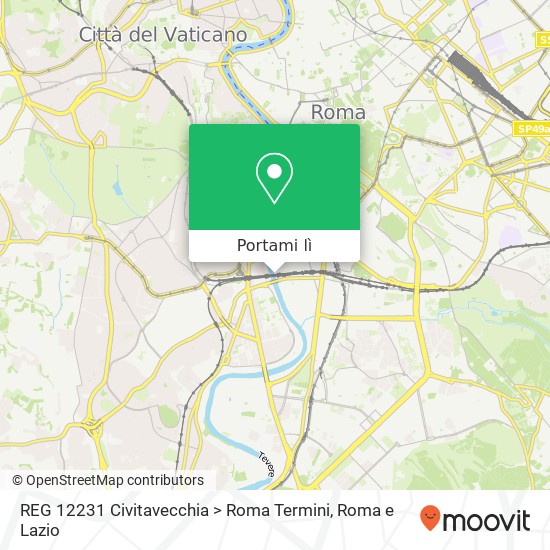 Mappa REG 12231 Civitavecchia > Roma Termini