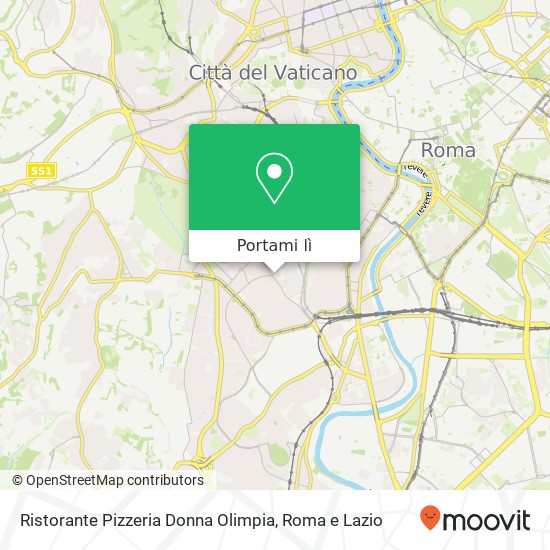 Mappa Ristorante Pizzeria Donna Olimpia