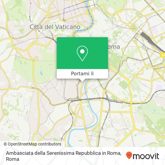 Mappa Ambasciata della Serenissima Repubblica in Roma
