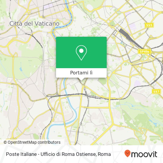 Mappa Poste Italiane - Ufficio di Roma Ostiense