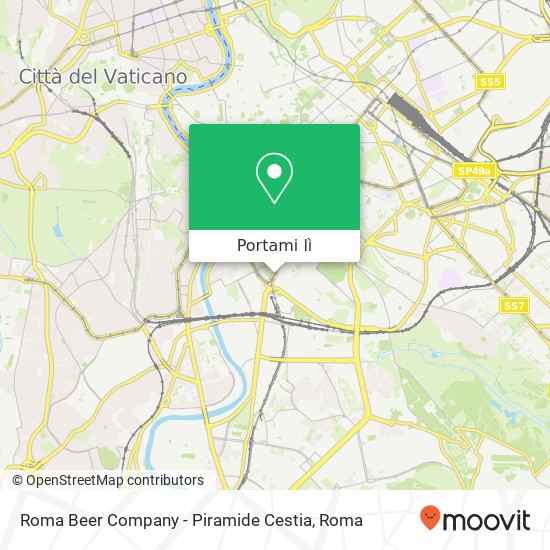 Mappa Roma Beer Company - Piramide Cestia