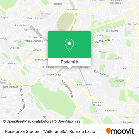 Mappa Residenza Studenti "Valleranello"