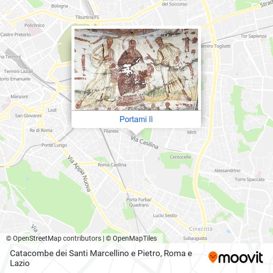 Mappa Catacombe dei Santi Marcellino e Pietro